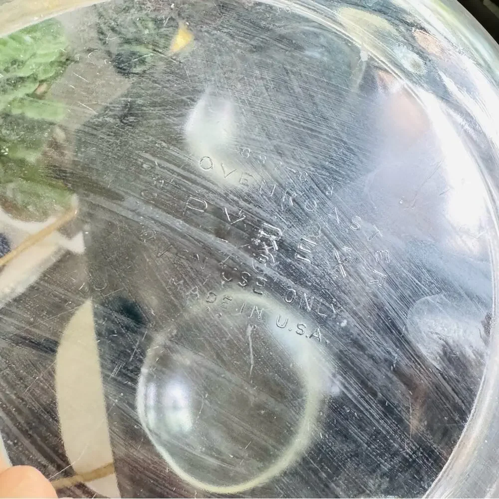 3 VINTAGE PYREX Clear Glass Casserole Mixing Bowl Baking Dish Cookware USA